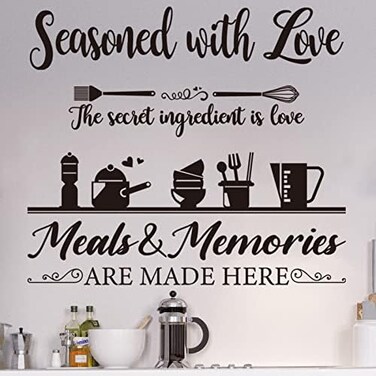 Outus 3 Pieces Kitchen Wall Decal Wall Arts Stickers Dining Room Rules Decals Decor Kitchen Utensil Wall Art Vinyl Home Decor For Kitchen Dining Room Decoration
