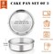 P&amp;P Chef 8 Inch Cake Pan Set, 3 Pcs Round Baking Pans Stainless Steel Layer Birthday Wedding Cake Pans, Fit Oven/Pots/Pressure Cooker, Non Toxic &amp; Heavy Duty, Dishwasher Safe