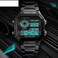 Mens Digital Multi-Function 2 Time Rubber Alarm Stopwatch Countdown Backlight Swim Waterproof Watch