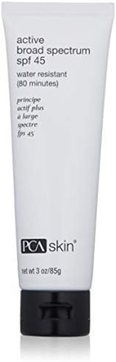 عامل حماية من الشمس Pca Skin Active Broad Spectrum SPF 45 - واقي من الشمس مقاوم للماء والعرق وأكسيد الزنك، تركيبة صديقة للمحيطات (3 أونصة)