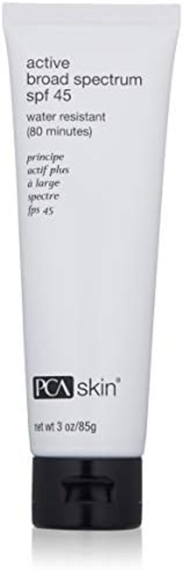 عامل حماية من الشمس Pca Skin Active Broad Spectrum SPF 45 - واقي من الشمس مقاوم للماء والعرق وأكسيد الزنك، تركيبة صديقة للمحيطات (3 أونصة)