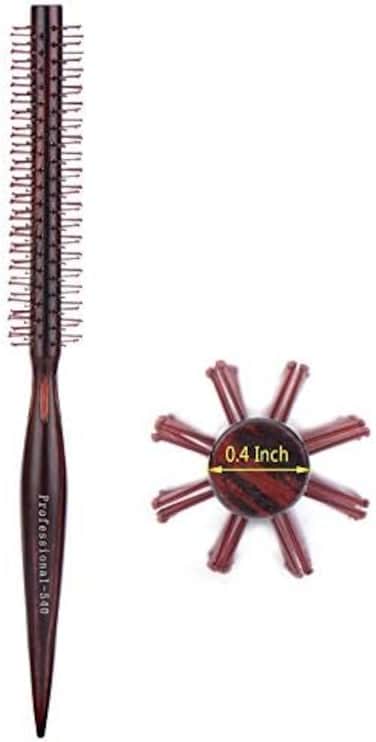 Perfehair Small Mini Round Hair Brush Nylon Bristles, Short Hair Blow Drying Styling Roll Hairbrush