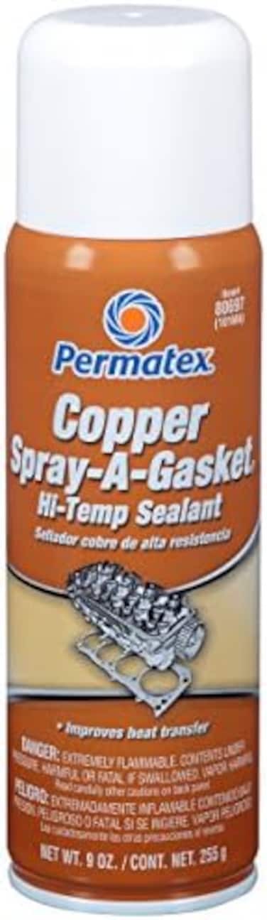 بيرماتكس 80697-12Pk رذاذ نحاسي - A-Gasket مانع تسرب لاصق عالي الحرارة، 9 أونصة. علبة الهباء الجوي (عبوة من 12 قطعة)