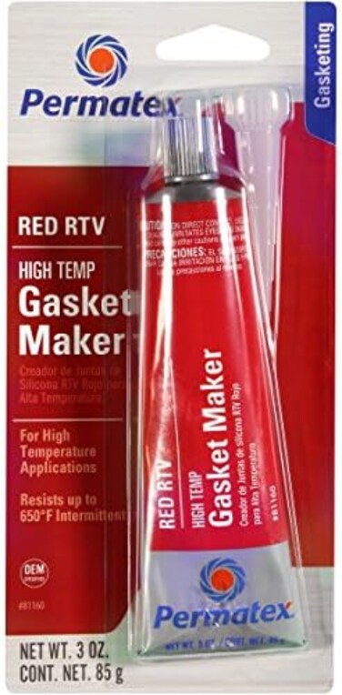 Permatex 81160-12Pk High-Temp Red Rtv Silicone Gasket, 3 Oz. (Pack Of 12)