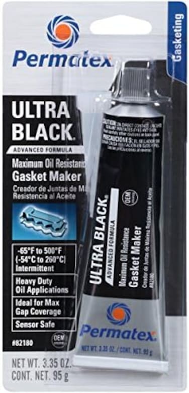 Permatex 82180-12Pk Ultra Black Maximum Oil Resistance Rtv Silicone Gasket Maker, 3 Oz. Tube (Pack Of 12)