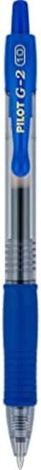 أقلام حبر جل ممتازة قابلة للسحب من بايلوت G2، نقطة جريئة، حبر أزرق، عبوة من 12 قطعة (31257)