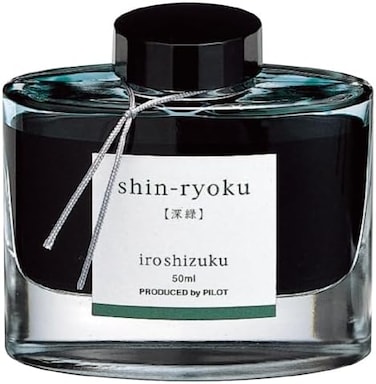 Pilot Iroshizuku Fountain Pen Ink - 50ml Bottle - Shin-Ryoku Deep Green