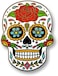 Pinsanity Day Of The Dead Sugar Skull Enamel Lapel Pin, Enamel