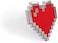 Retro 8-Bit Pixel Heart Enamel Lapel Pin