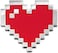 Retro 8-Bit Pixel Heart Enamel Lapel Pin