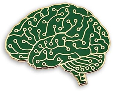 Pinsanity Digital Brain Enamel Lapel Pin