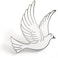Pinsanity White Dove Enamel Lapel Pin