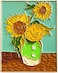 Pinsanity Van Gogh Sunflowers Painting Enamel Lapel Pin