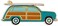 Pinsanity Woodie Surf Wagon Enamel Lapel Pin