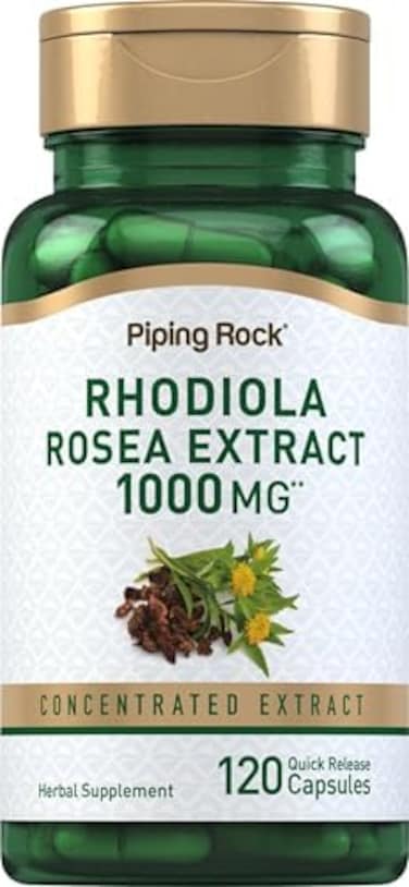 Piping Rock Rhodiola Rosea Root, 120 Capsules, 1000Mg, Quick Relase Capsules, , Free Fast P&amp;P