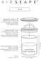Airscape Kilo Coffee Storage Canister - Large Food Container Patented Airtight Lid 2-Way Valve Preserve Freshness Holds 2.2 Lb Dry Beans (Matte Black)