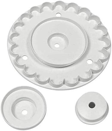 قاطعة الرتوش Pme Gf241 Garrett مع مراكز قابلة للتبديل، مجموعة من 3 قطع، أبيض