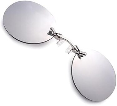3 Colors Retro Round Clip On Nose Sunglasses Matrix Morpheus Movie Rimless