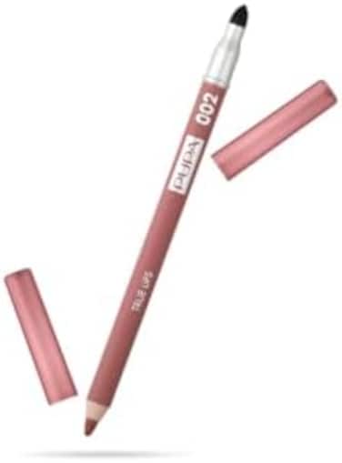 Pupa Milano True Lips Blendable Lip Liner - Dual-Ended Matte Lining Color And Brush - Light And Creamy, Hydrating, High Pigment, Smudge Proof Formula - Paraben Free - 002 Tea Rose - 0.042 Oz