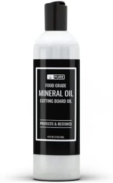 Organic Mineral Oil, Food Grade, For Cutting Boards, Butcher Blocks, Countertops, Wood Utensils (4 Oz)