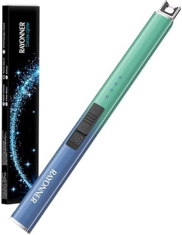 ولاعة شموع كهربائية من رايونر، ولاعات قابلة لإعادة الشحن، حشوات سلة عيد الفصح، هدية عيد الحب لها، قوس بلازما، مقاومة للرياح وعديمة اللهب مع مفتاح أمان