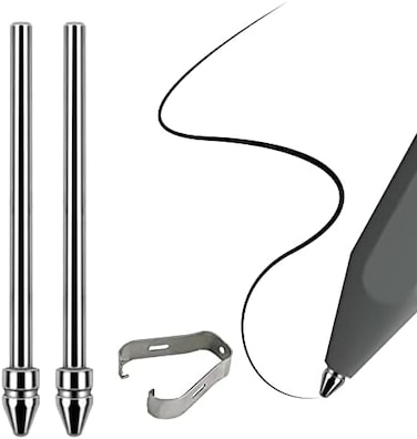 Reeyear No Wore Out Titanium Alloy Replacement Fine Tips Fit For Kindle Scribe Basic And Premium Pens Digital Pen, Smooth Ballpoint Note Taking Backup Nibs, 2 Pcs