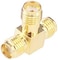 4Pcs Antenna Adapter Sma Female To Dual Sma Female Connector T Type 3 Way Splitter Antenna Converter(Not For Tv)(F79-4), Gold