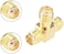 4Pcs Antenna Adapter Sma Female To Dual Sma Female Connector T Type 3 Way Splitter Antenna Converter(Not For Tv)(F79-4), Gold