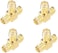 4Pcs Antenna Adapter Sma Female To Dual Sma Female Connector T Type 3 Way Splitter Antenna Converter(Not For Tv)(F79-4), Gold