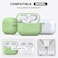 غطاء حافظة R-Fun Airpods Pro مع سلسلة مفاتيح، ملحقات جلدية واقية كاملة من السيليكون للنساء والرجال والبنات مع Apple 2019 أحدث حافظة Airpods Pro، مصباح أمامي مرئي - أفوكادو