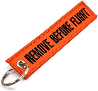 Remove Before Flight Keychain - Orange