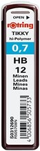 Rotring Tikky Hi-Polymer Lead Refills, 0.7 mm, Hb (312690)
