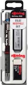 Rotring Tikky Mechanical Pencil Lead And Eraser Set, Burgundy, Set Of 3