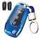 Royalfox(Tm 2 3 Buttons Soft Tpu Flip Remote Key Fob Case Cover For 2015 2016 2017 2018 2019 Ford F150 F250, Focus 3 Escort Kuga Everest Fiesta Mustang Edge Mkv Fusion 2016 Ranger (Red)