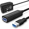 Rshtech USB 3.0 Active Extension Cable 32 Feet With 5V 2A Power Adapter, USB 3.0 Extender Male To Female Cord With Built-In Signal Booster Chips For Xbox, Ps4, USB Printer, Mouse, Keyboard, Etc