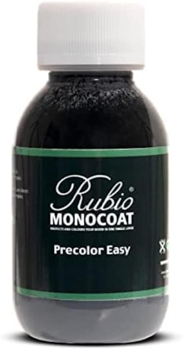 Rubio Monocoat Precolor Easy، طلاء خشبي قائم على الماء في الأماكن المغلقة ومعالجة مسبقة، 20 قدمًا مربعًا - لون أسود كثيف، سريع الجفاف، صديق للبيئة للاستخدام الداخلي مع زيت بالإضافة إلى 2C، 100 ملليلتر