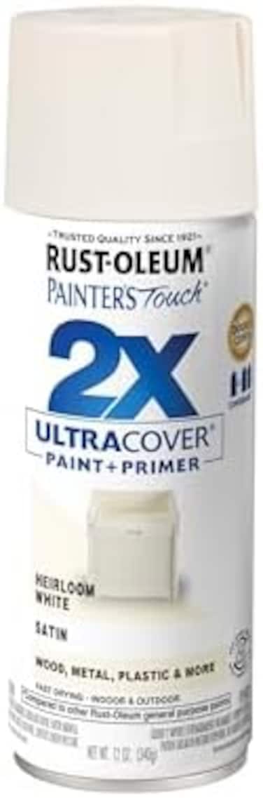 Rust-Oleum, Painter's Touch 2X Ultra Cover Spray Paint Cover Satin, White, 12 Ounce (Pack Of 1), 249076