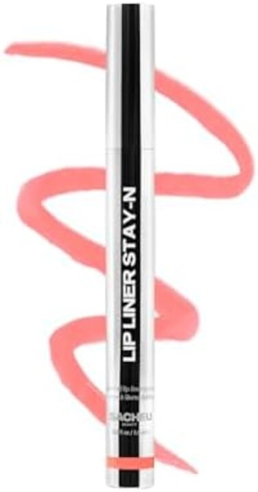 قلم تحديد الشفاه Stay-N - وشم تحديد الشفاه المقشر، بقع الشفاه المقشرة، بقع الشفاه طويلة الأمد، غني بحمض الهيالورونيك وفيتامين E، لجميع أنواع البشرة، كوري