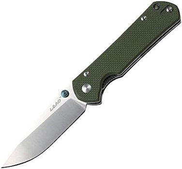 Land 911 Pocket Knife Folding Knife 12C27 Blade G10 Handle Liner Lock Pocket Edc Knife (Army Green, G10)