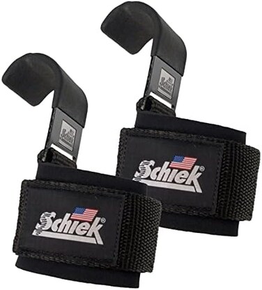 Schiek Sports 1200 Power Lifting Hooks - Maximum Grip Support In Heavy Lifting - Snug Fit