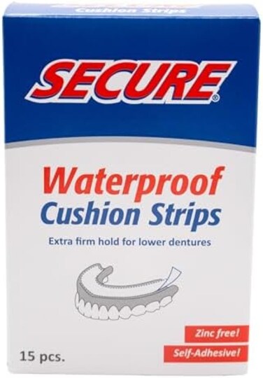 شرائط لاصقة آمنة لأطقم الأسنان، 15 قطعة، عبوة من 5 قطع متعددة