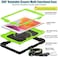 حافظة لجهاز iPad 9Th / 8Th / 7Th Generation 10.2 بوصة مع حامل قلم رصاص وواقي للشاشة، حافظة واقية لحزام الكتف بحامل دوار 360 درجة لجهاز iPad 10.2 بوصة (2021/2020/2019)، أخضر + أسود
