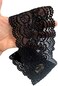 Sharirose Black Lace Headband For Women Hair Accessories For Women Stretch Lace Vintage Floral Headband Makeup Headband Hairbands For Women Handmade Quality Hairbands (Fancy Black)