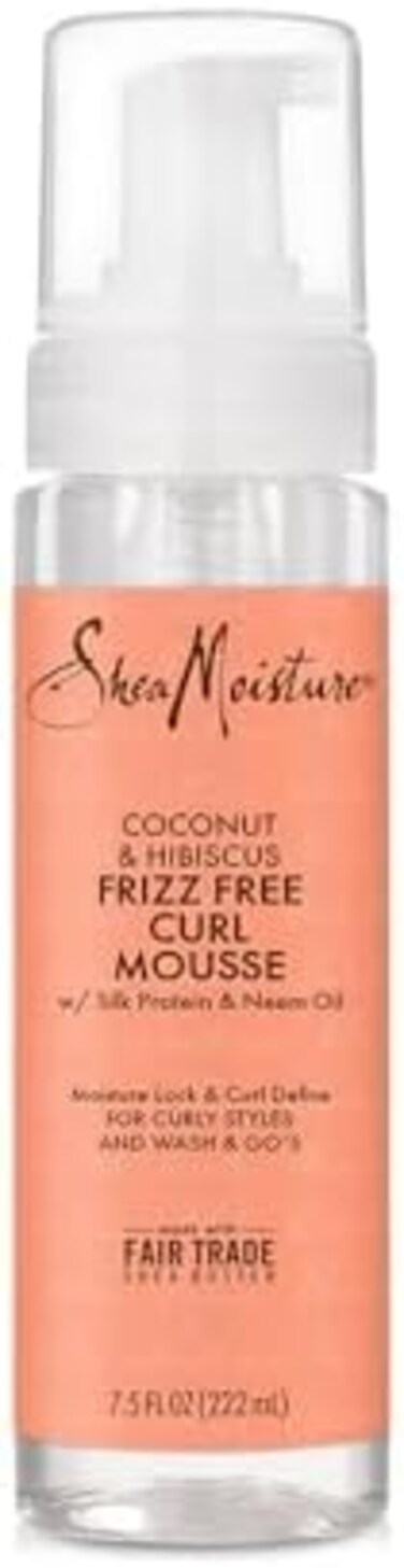 Shea Moisture Coconut &amp; Hibiscus Frizz-Free Curl Mousse For Unisex, 220ml