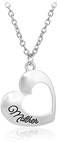 Gift For Daughter Mom Matching Heart Pendant Jewelry Mother Daughter Necklace Mothers Day Gifts For Mom Birthday Gifts, Metal