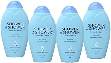 بودرة الجسم الماصة للاستحمام، انتعاش الصباح مع اللافندر، زجاجات سعة 13 أونصة (عبوة من 4 قطع)