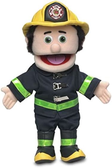 Silly Puppets 14" Fireman, Peach Male, Hand