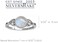 7mm Natural Moonstone 925 Sterling Silver Victorian Style Solitaire Ring