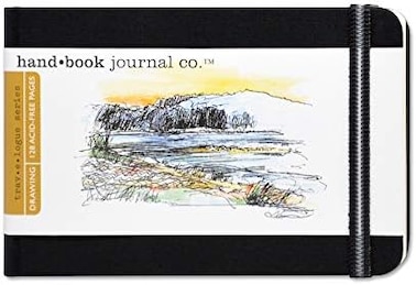 كتاب رسم الرحلة، منظر طبيعي للجيب 3-1/2 × 5-1/2، مجلة الفنان باللون الأسود العاجي