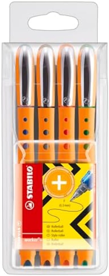 رولربال - عامل ستابيلو + محفظة رفيعة مكونة من 4 ألوان متنوعة